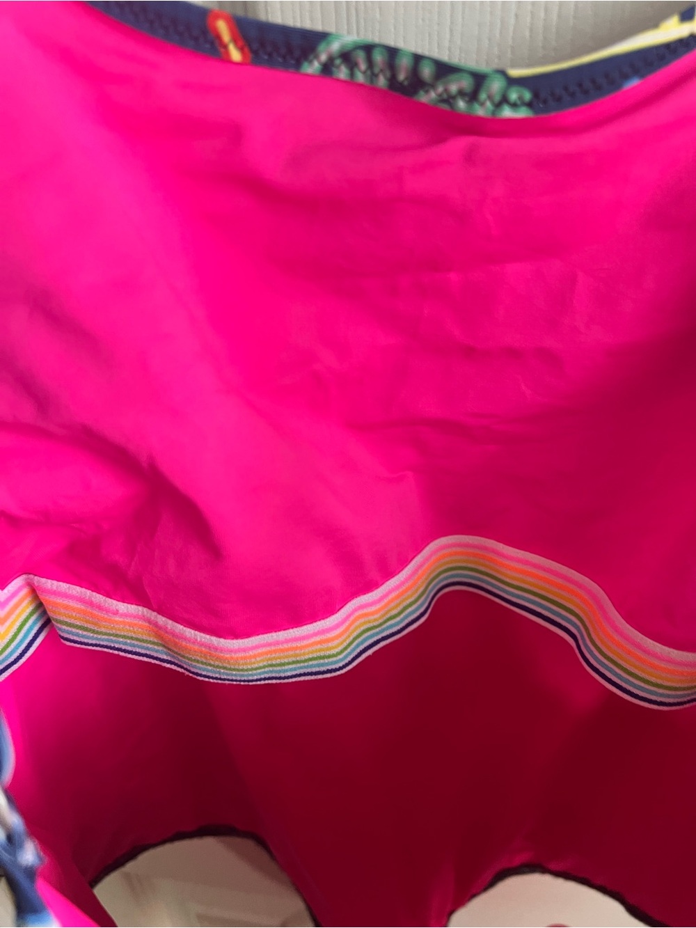 chubbies Navy Electric Avenue neon flamingo One-Piece Swimsuit - Picture 4 of 6